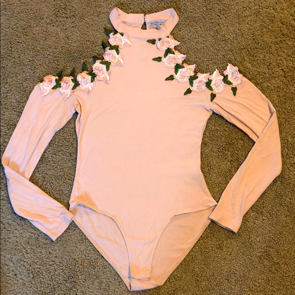 Charlotte Russe flower bodysuit size s